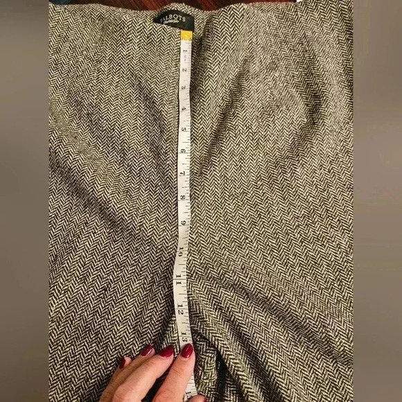 Talbots Womens High-Rise Flat Front Wide Leg Trouser Gray Tweed Sz 16 NWT - Picture 8 of 9